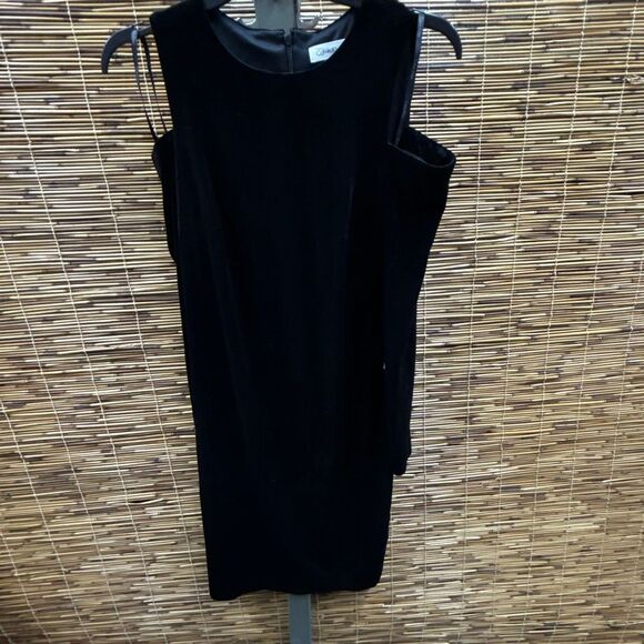 Calvin Klein Scuba-Crepe Bow-Neck Sheath Dress - Pine Size 6 - Picture 1 of 2